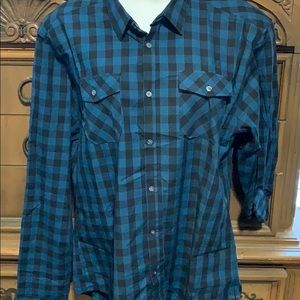 New Black Men’s Checkered blue/ black Shirt